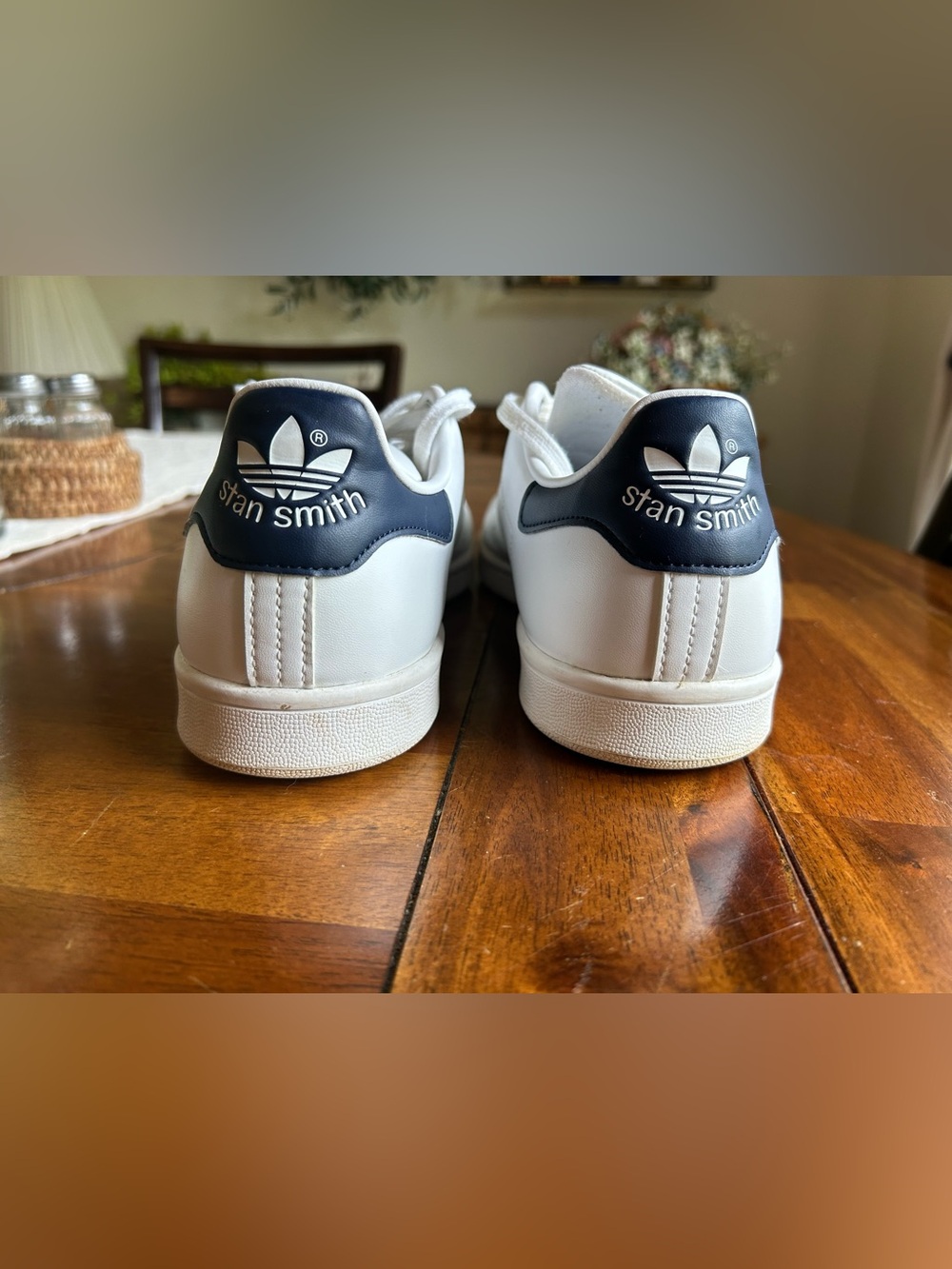 Adidas Stan Smith Primegreen White Navy Sneakers Men’s 10.5 FX5501 - Picture 6 of 11